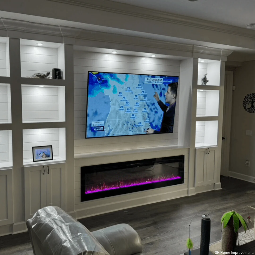 The Sideline 72 Inch Recessed Smart Electric Fireplace 80015