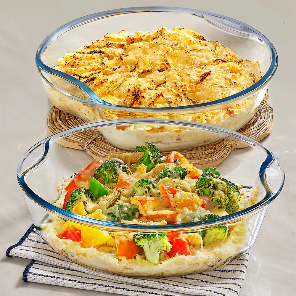 Borosil EasyGrip Round Cake Dish, 2.5L