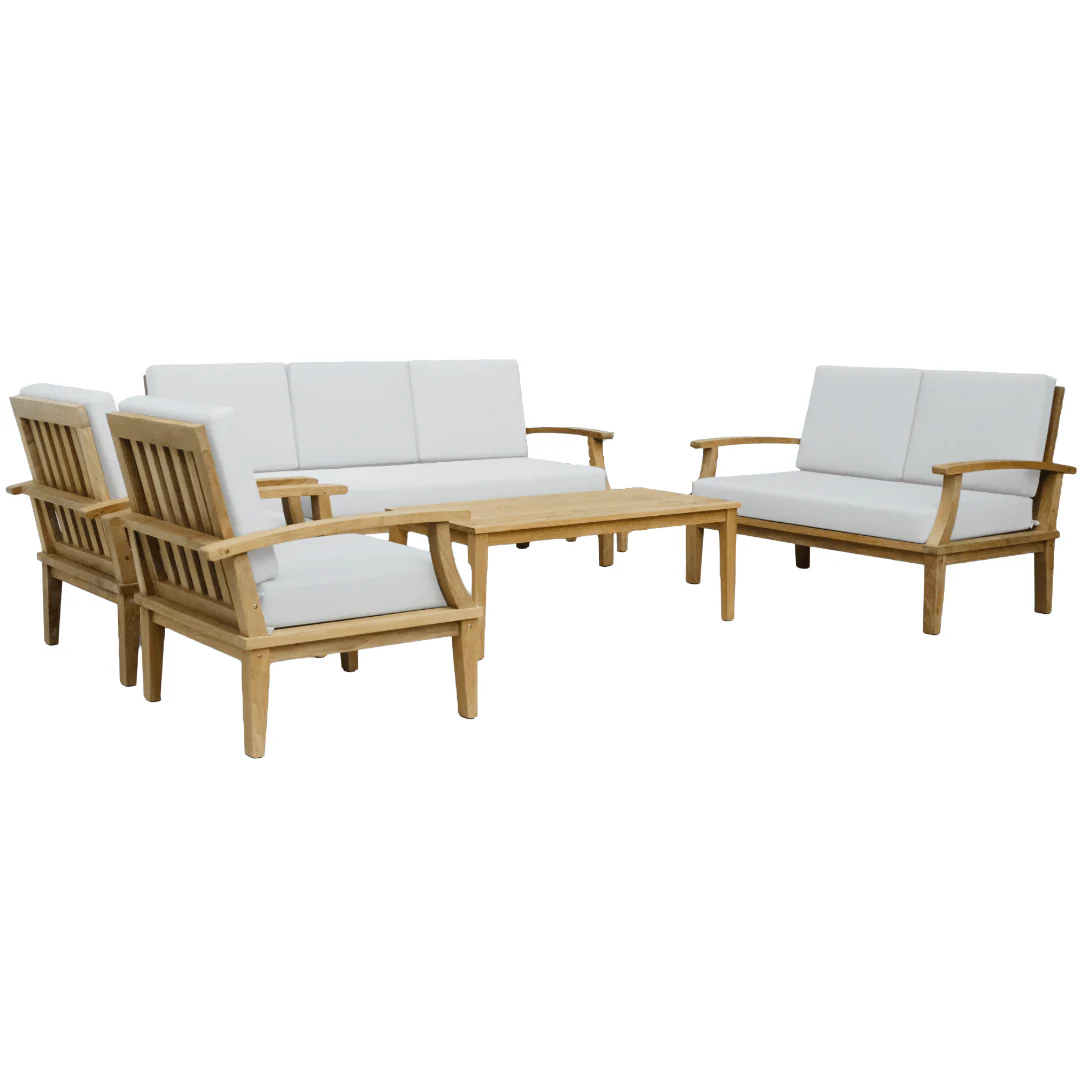 Solena Teak Outdoor Sofa Set  - 5 Pieces