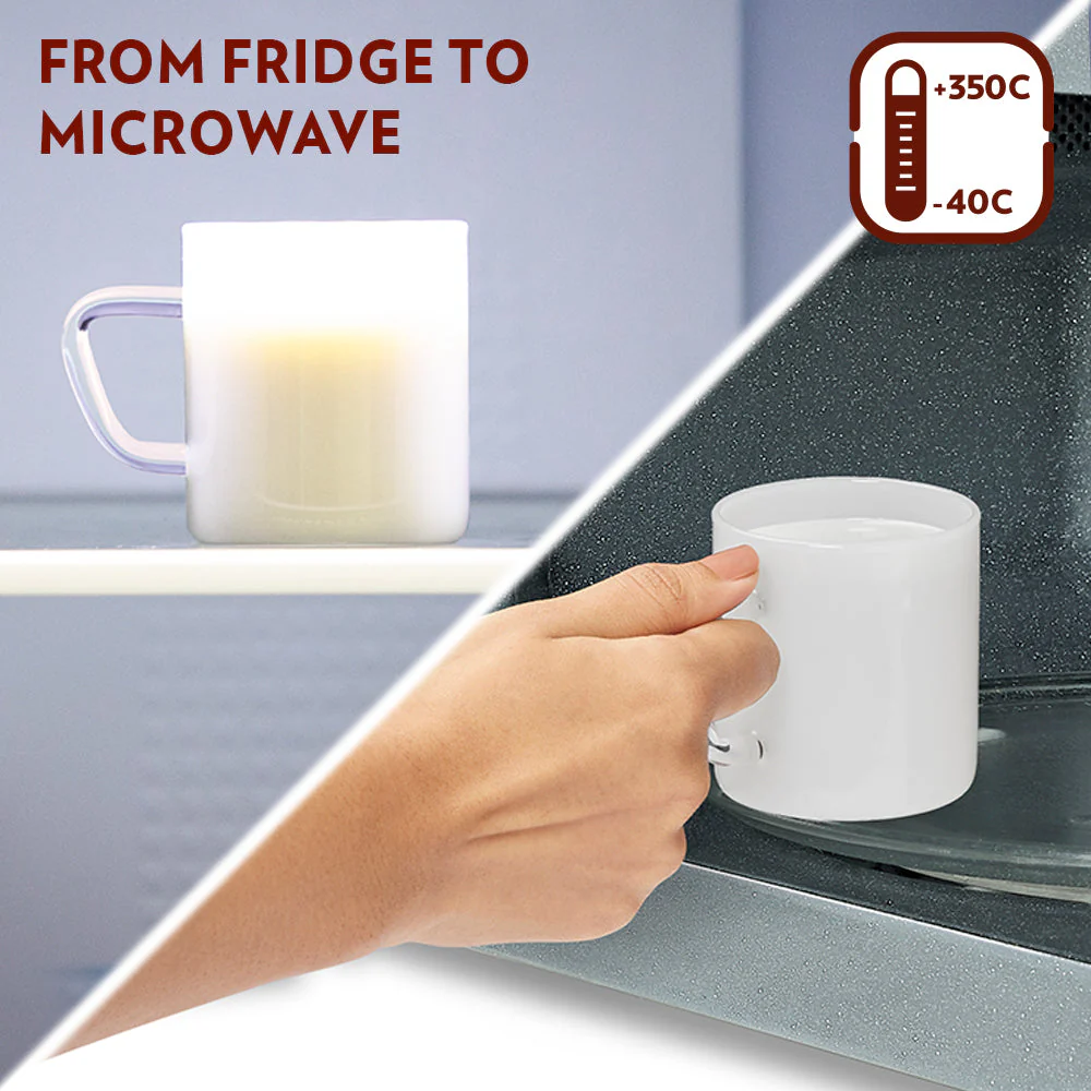 Borosil Vision Jade Mug, Set of 6, 190ml