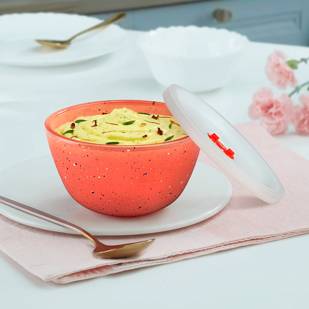 Colors Kube Pink Bowl with Lid