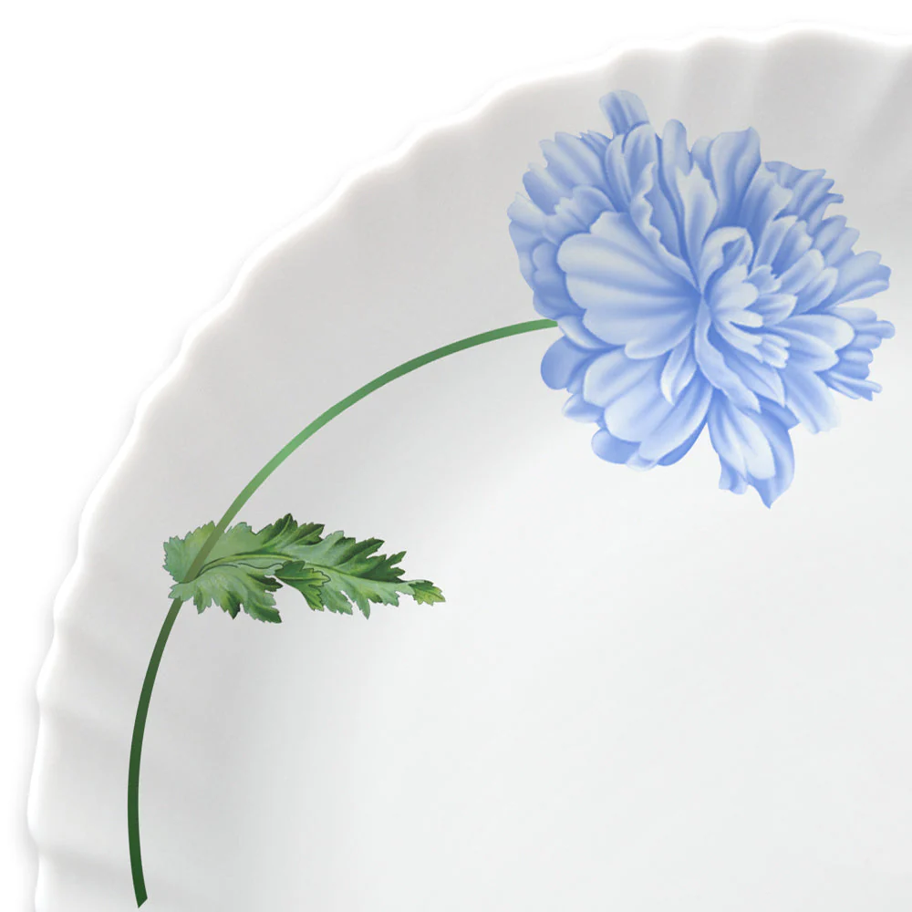 Larah by Borosil Blue Mist Dinner Set, 9 pc