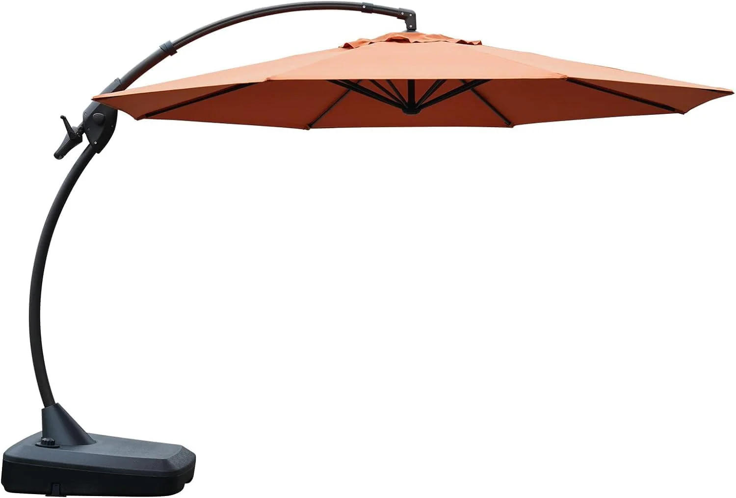 Deluxe Curvy Aluminum Offset Umbrella, Patio Cantilever Umbrella
