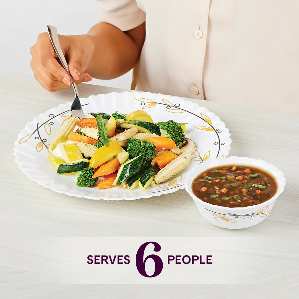 Larah by Borosil Bella 19 pc Dinner Set