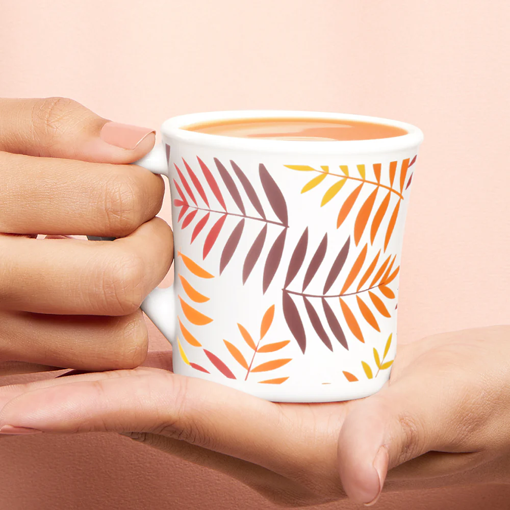 Larah by Borosil Crysta Costa Mug Set, 100ml x 6