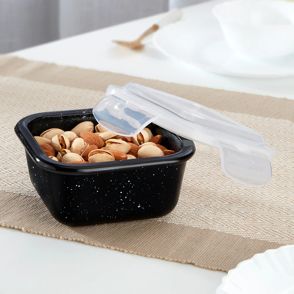 Colors Pebble Black Square Klip N Store