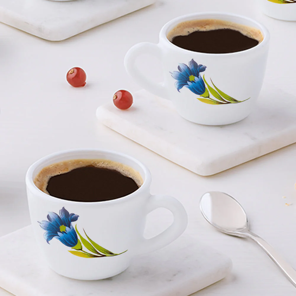 Larah by Borosil Nina Cup Set, 140ml x 6