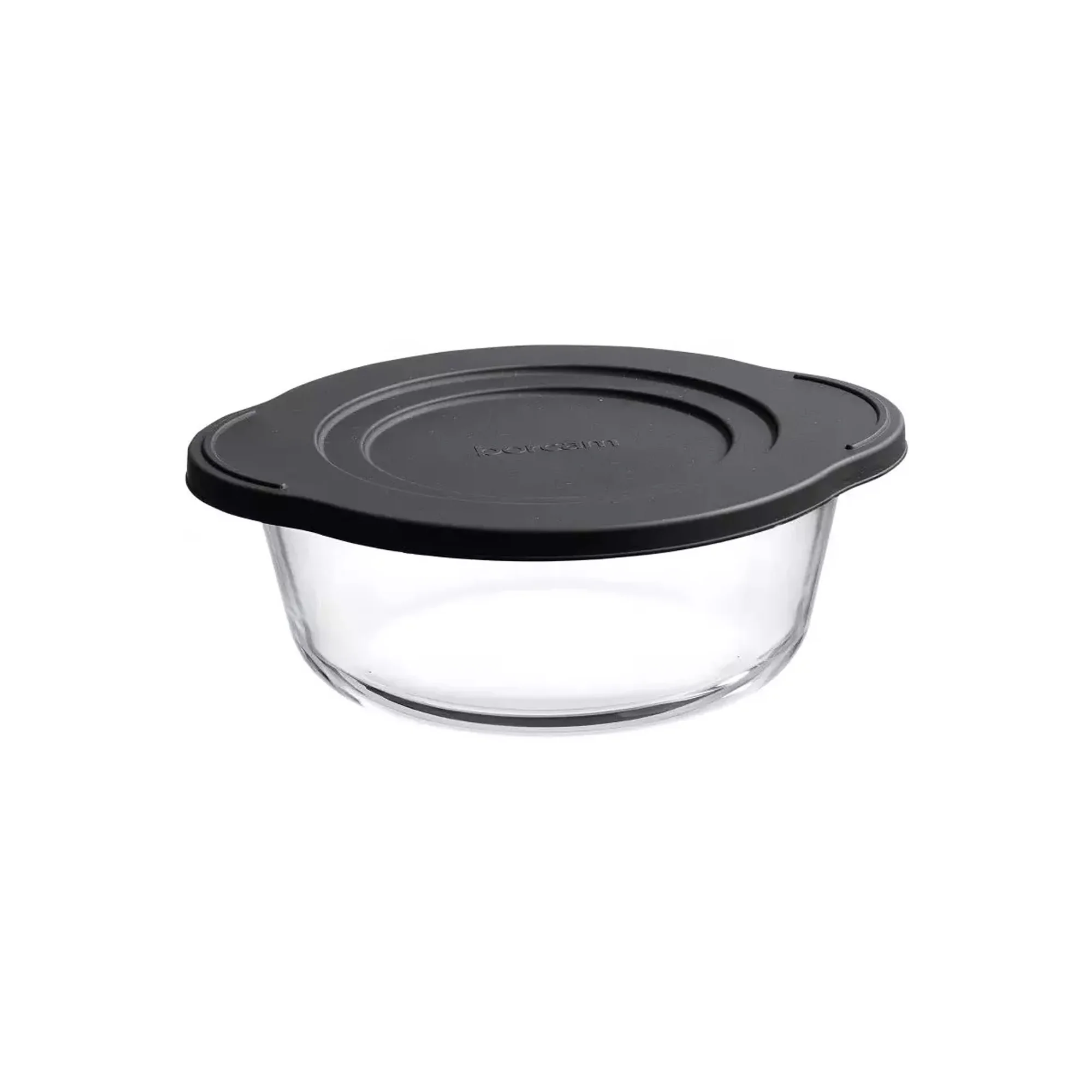 Borcam 2.2Lt Round Casserole with Lid Clear