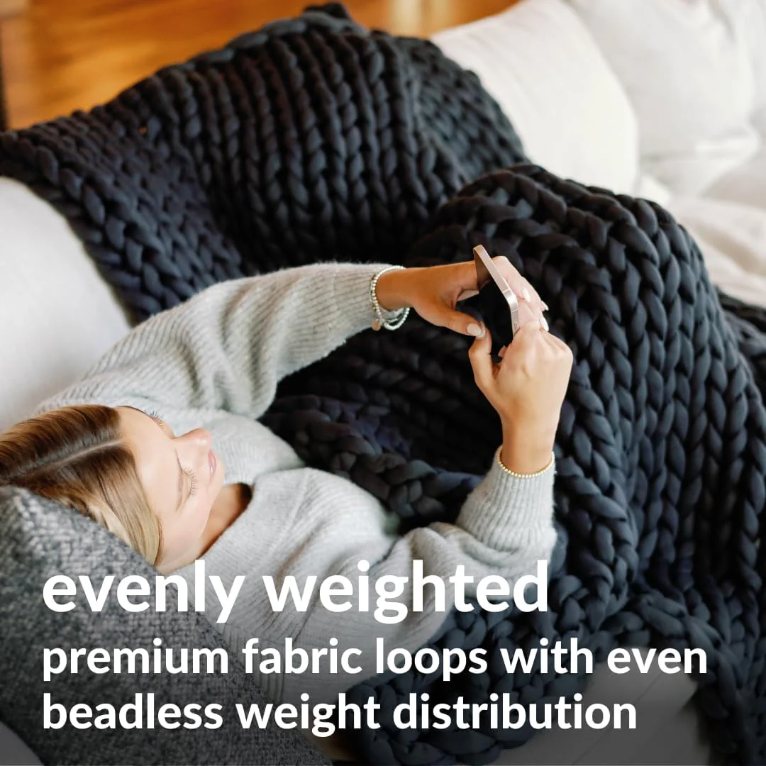Weighted Blanket, Hand Woven Chunky Knit Breathable and Cooling, Machine Washable