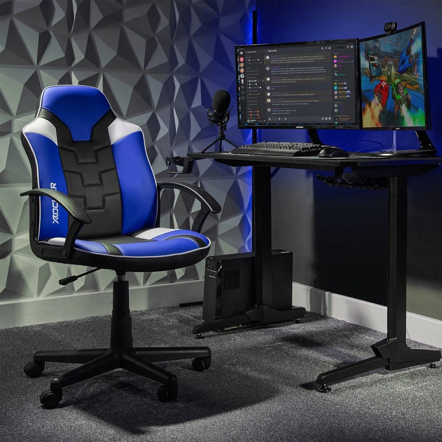 Saturn Ergonomic PC Office Gaming Chair - Blue
