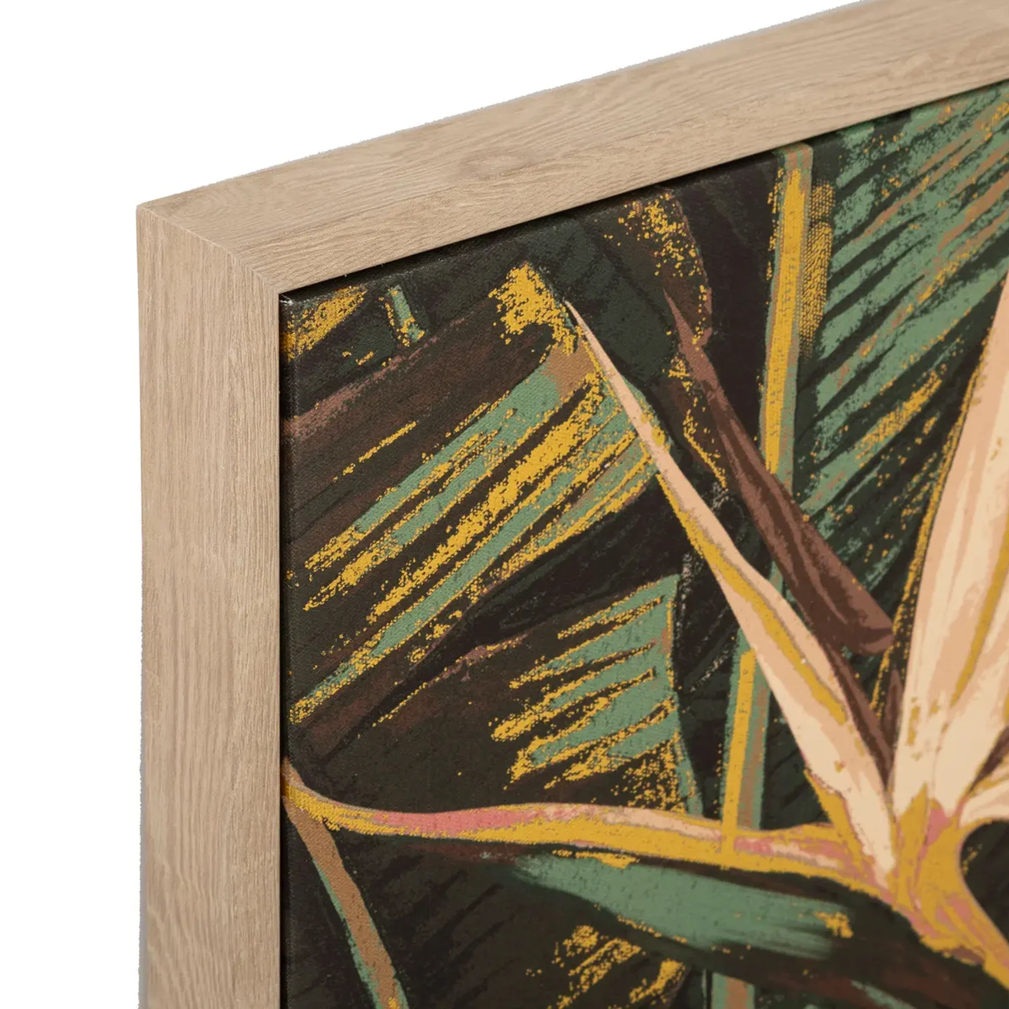 Atmosphera Daphne Wood Framed Canvas Beige