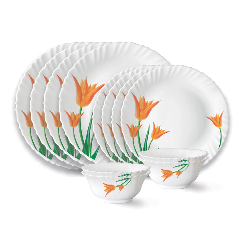 Larah by Borosil Firefly Dinner Set, 12 pc