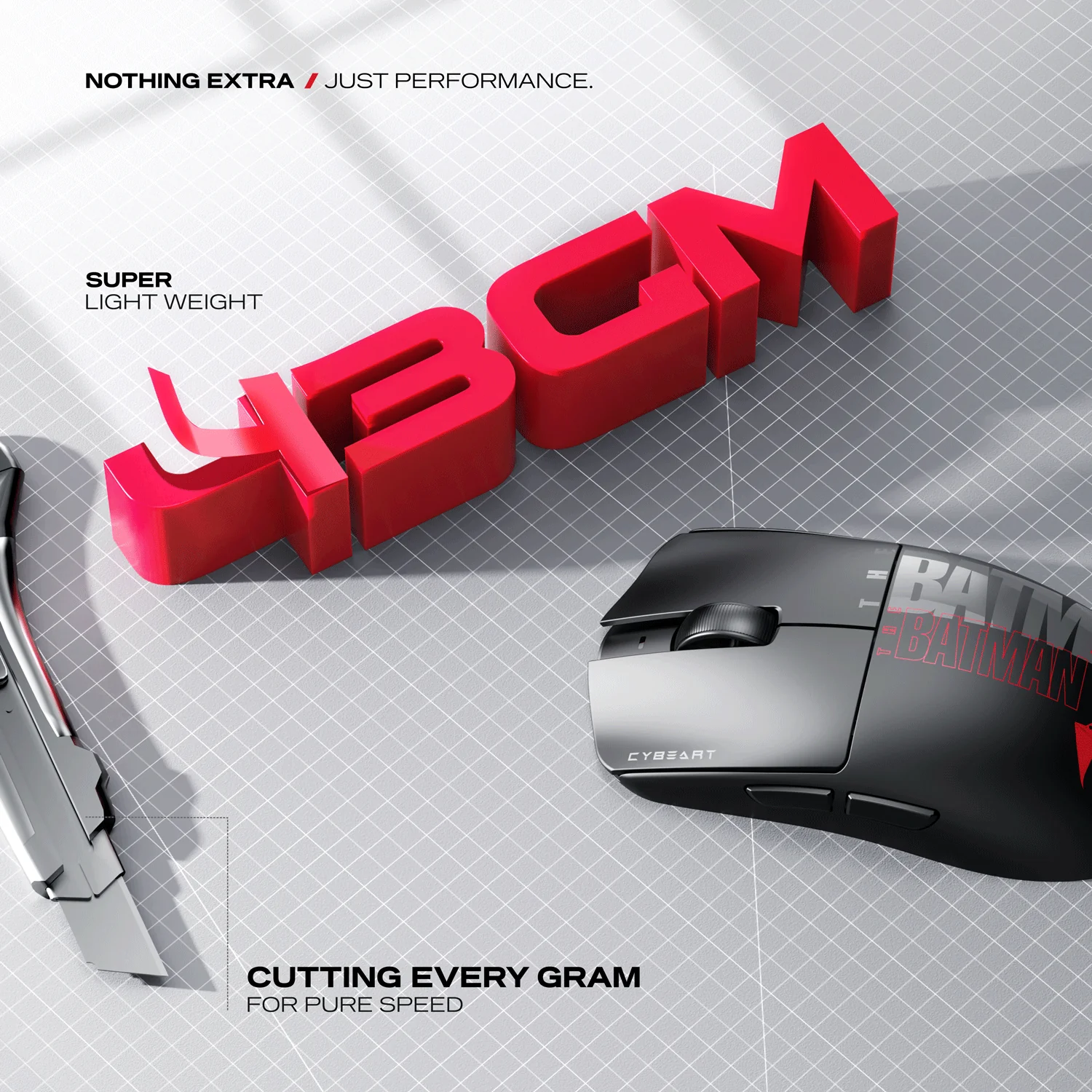 Artemis - The Batman | 1K 52g Ultra-light Hot-Swap Tri-Mode Gaming Mouse