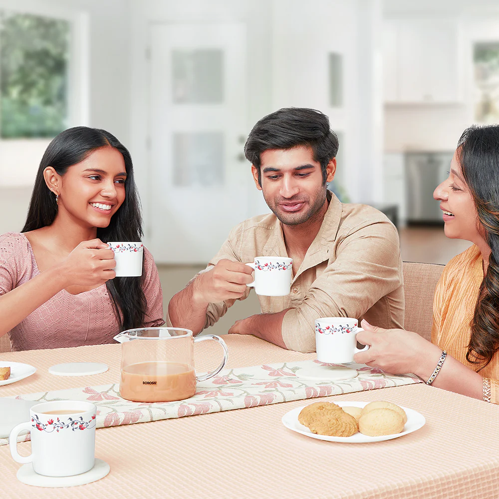 Larah by Borosil Pentas Mug Set, 180ml x 6