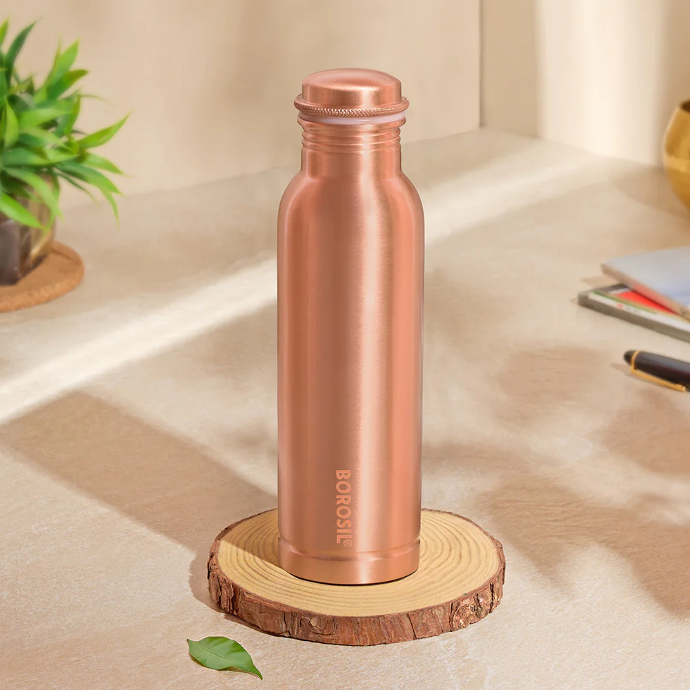 Thirtha-Plain Copper Bottle