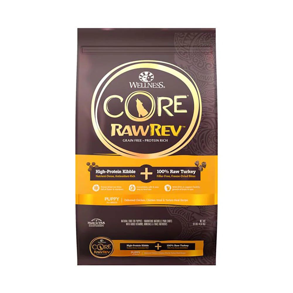 Wellness® Core® RawRev™ Grain Free Deboned Chicken, Chicken Meal & Turkey Meal Recipe Puppy Dog Food 10 Lbs