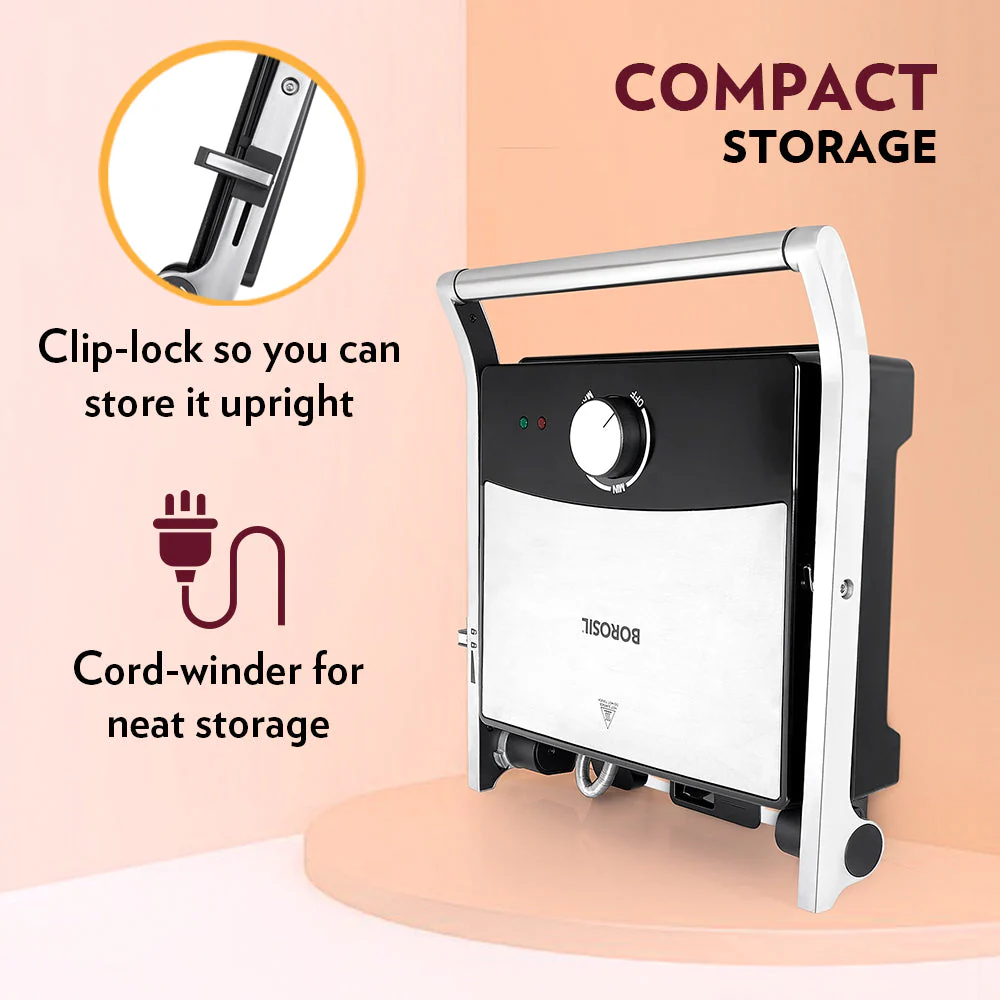 Borosil Mega Jumbo 180° Grill Sandwich Maker