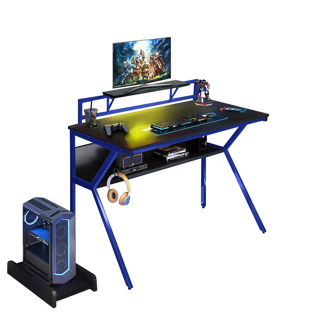 Neo Gaming Desk Blue 2 Tier