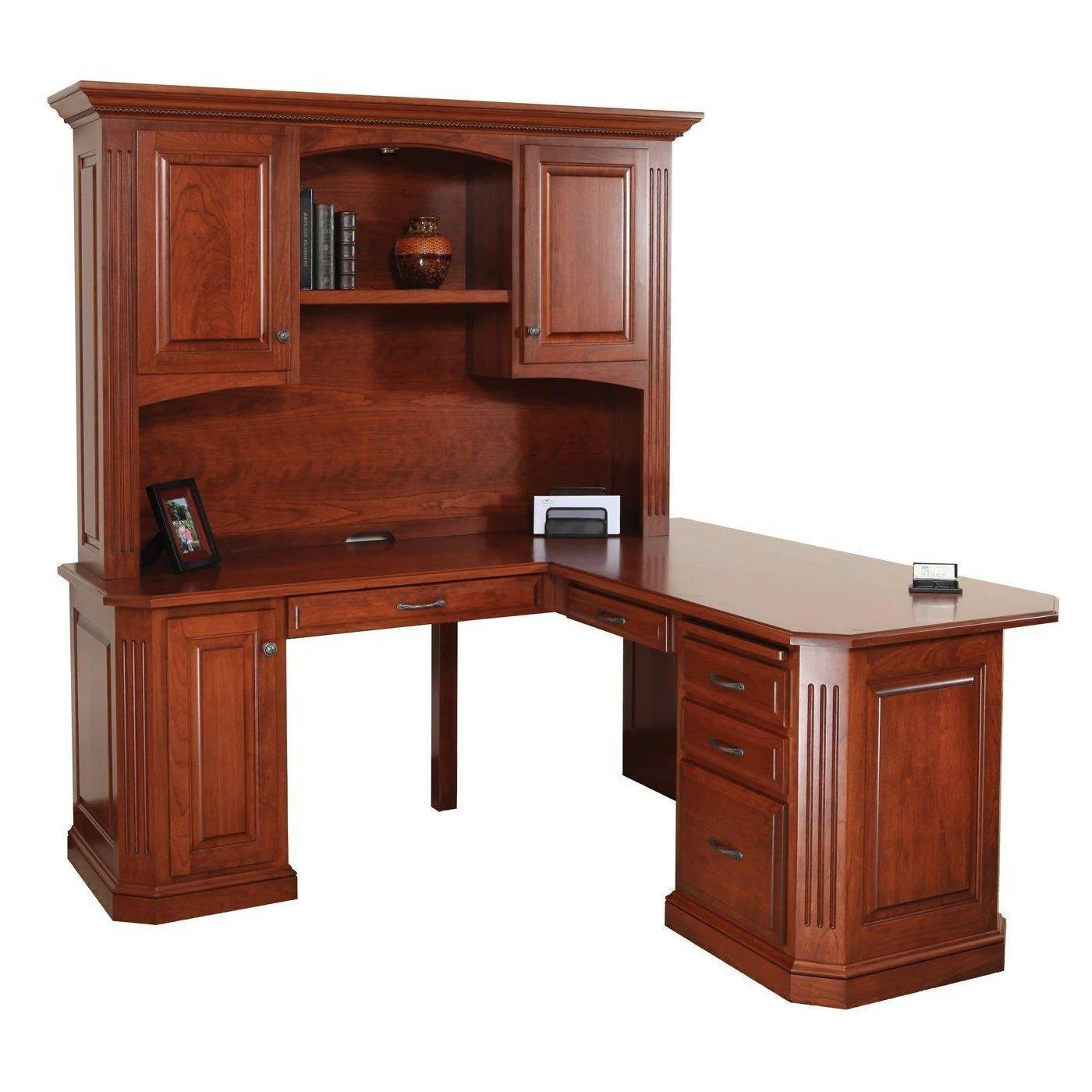 Amish Buckingham Corner Desk & Hutch