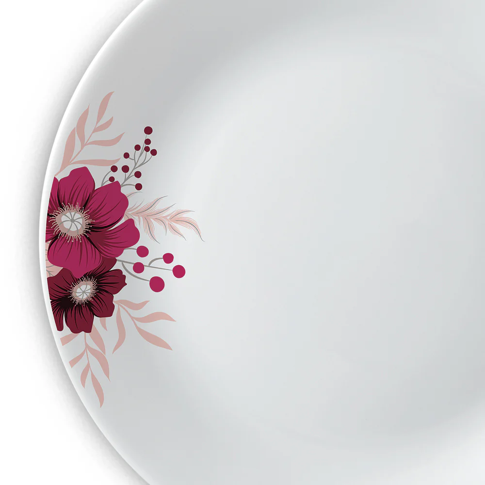 Larah by Borosil Paradise Dinner Set, 44 pc