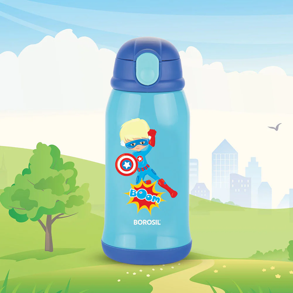 Borosil Superhero Kids Sipper, 500ml