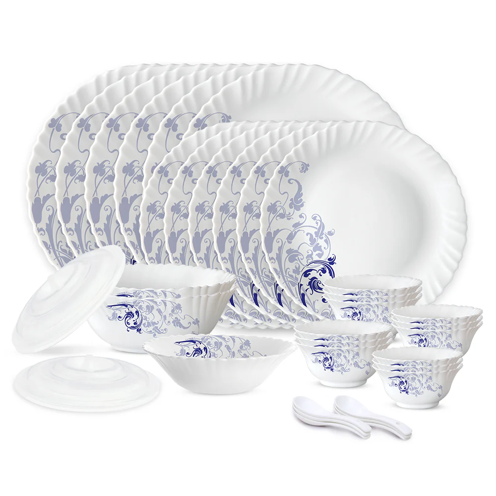 Larah by Borosil Blue Eve 35 pc Dinner Set