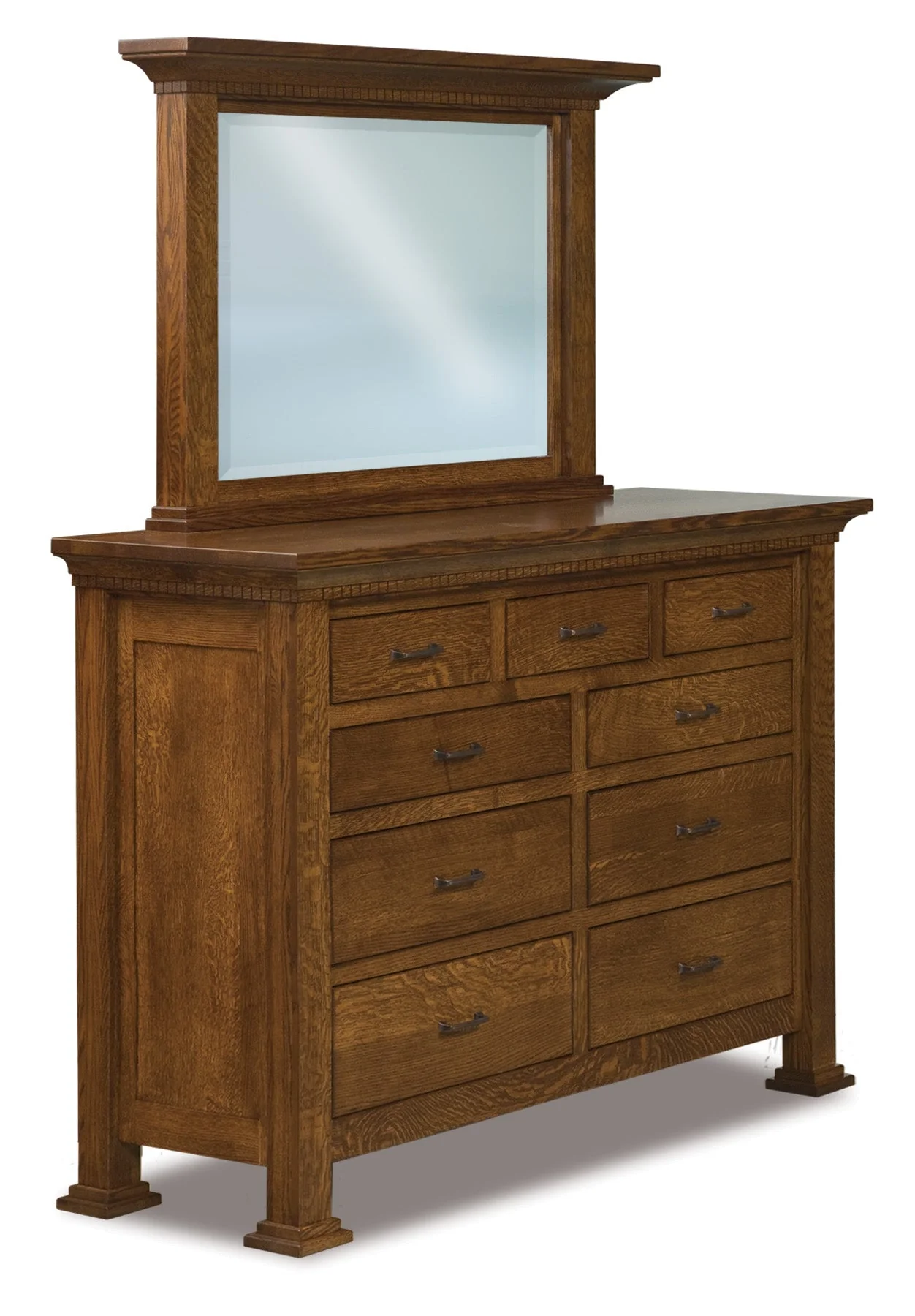 Amish Empire Nine Drawer Dresser