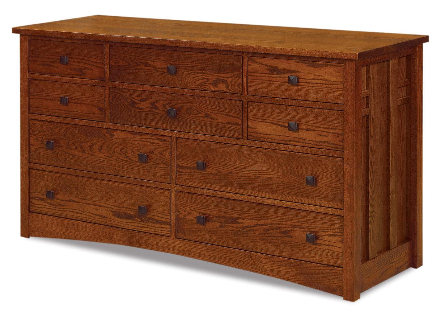 Amish Kascade Ten Drawer Dresser
