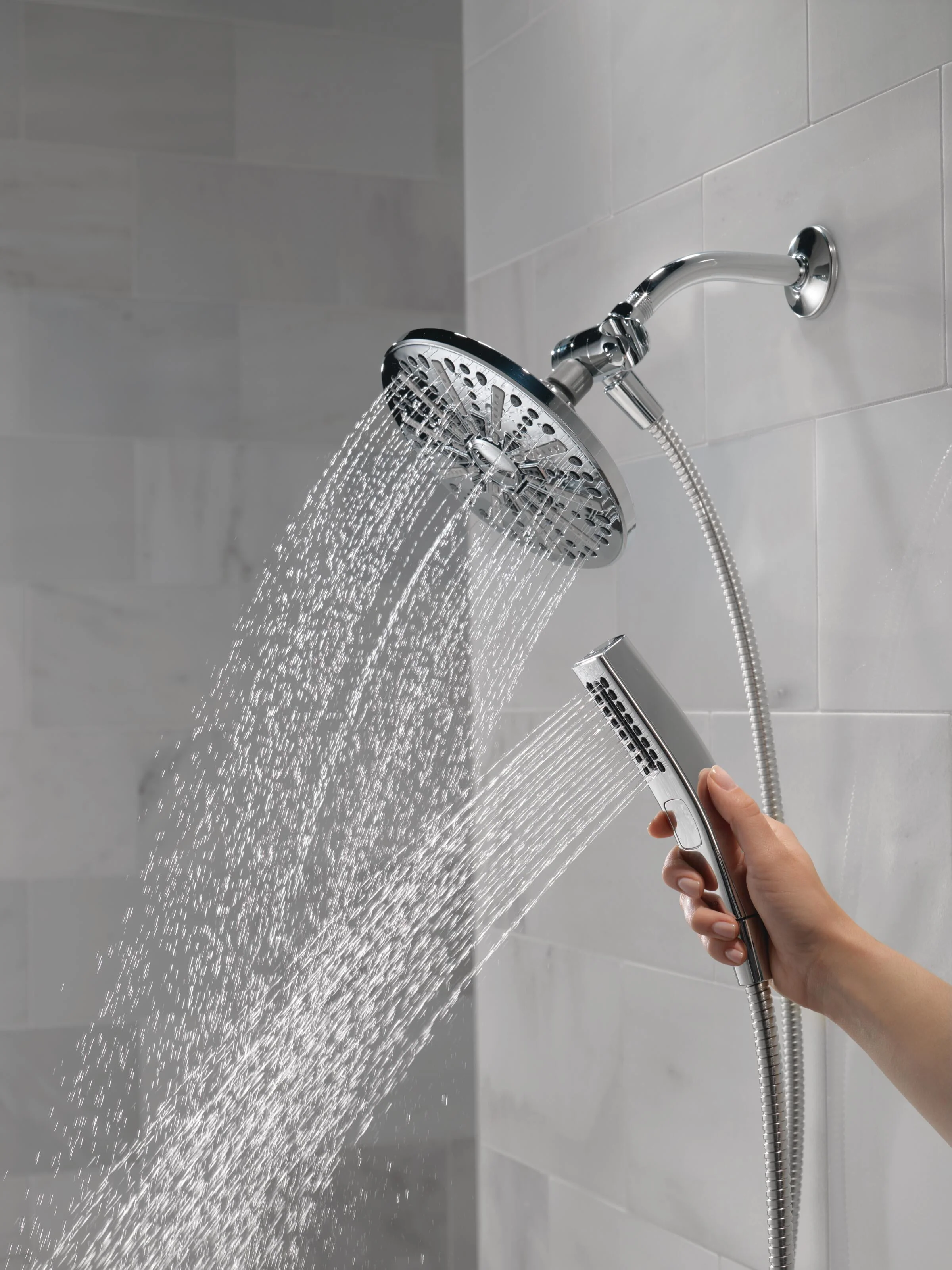 Shower Head and Hand 1.75 GPM 4-Setting 20% Less Water than the Industry Standard - Saving You Money