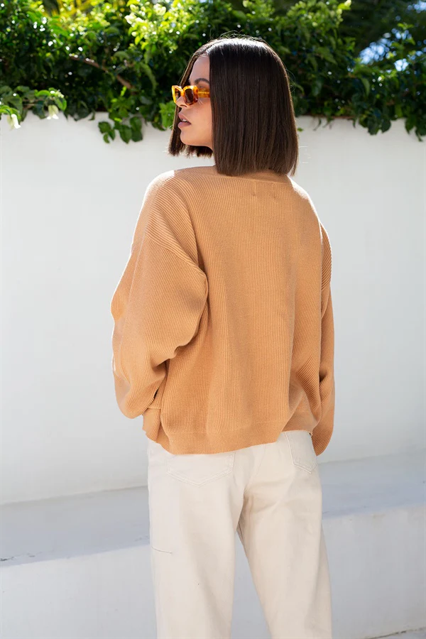 SAMPLE-Evalia Cardi - Tan