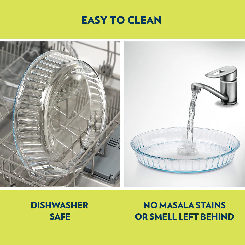 Borosil Fluted Baking Dish, 1.2L