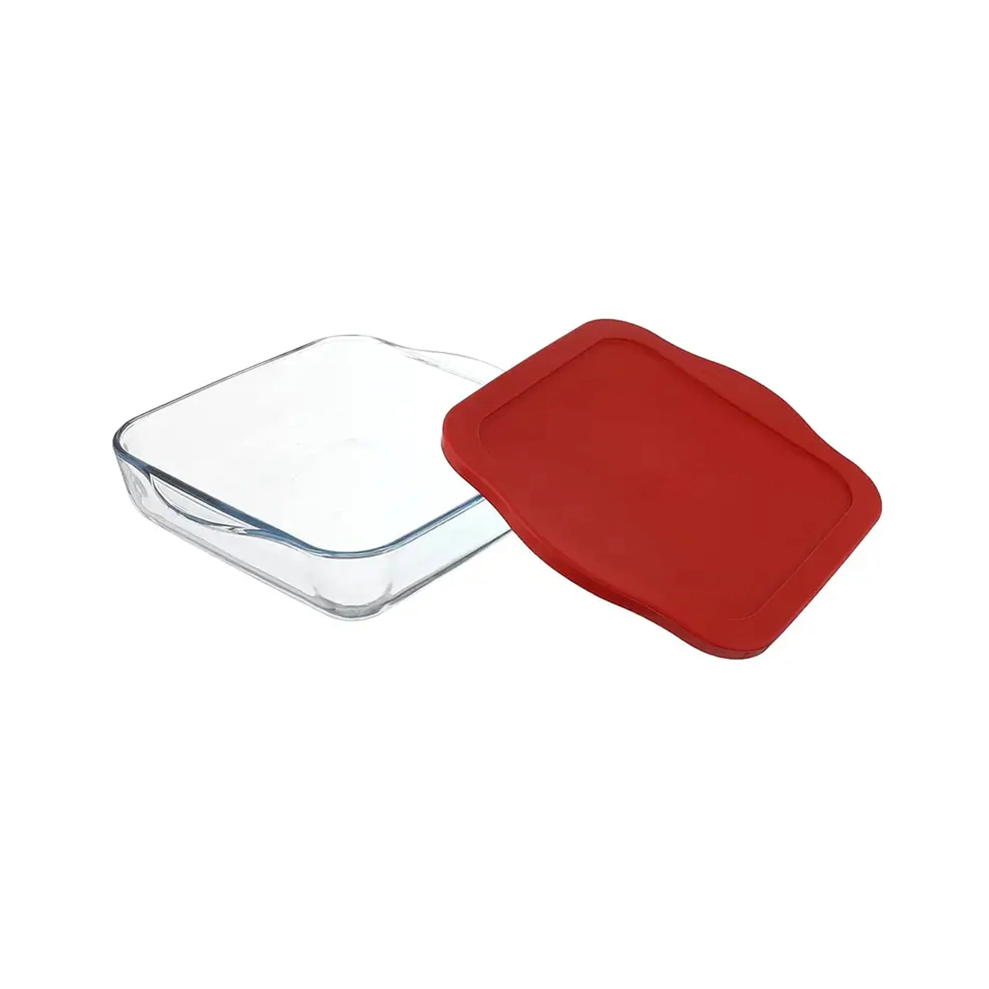Borcam 3.2Lt Square Casserole with Lid Clear