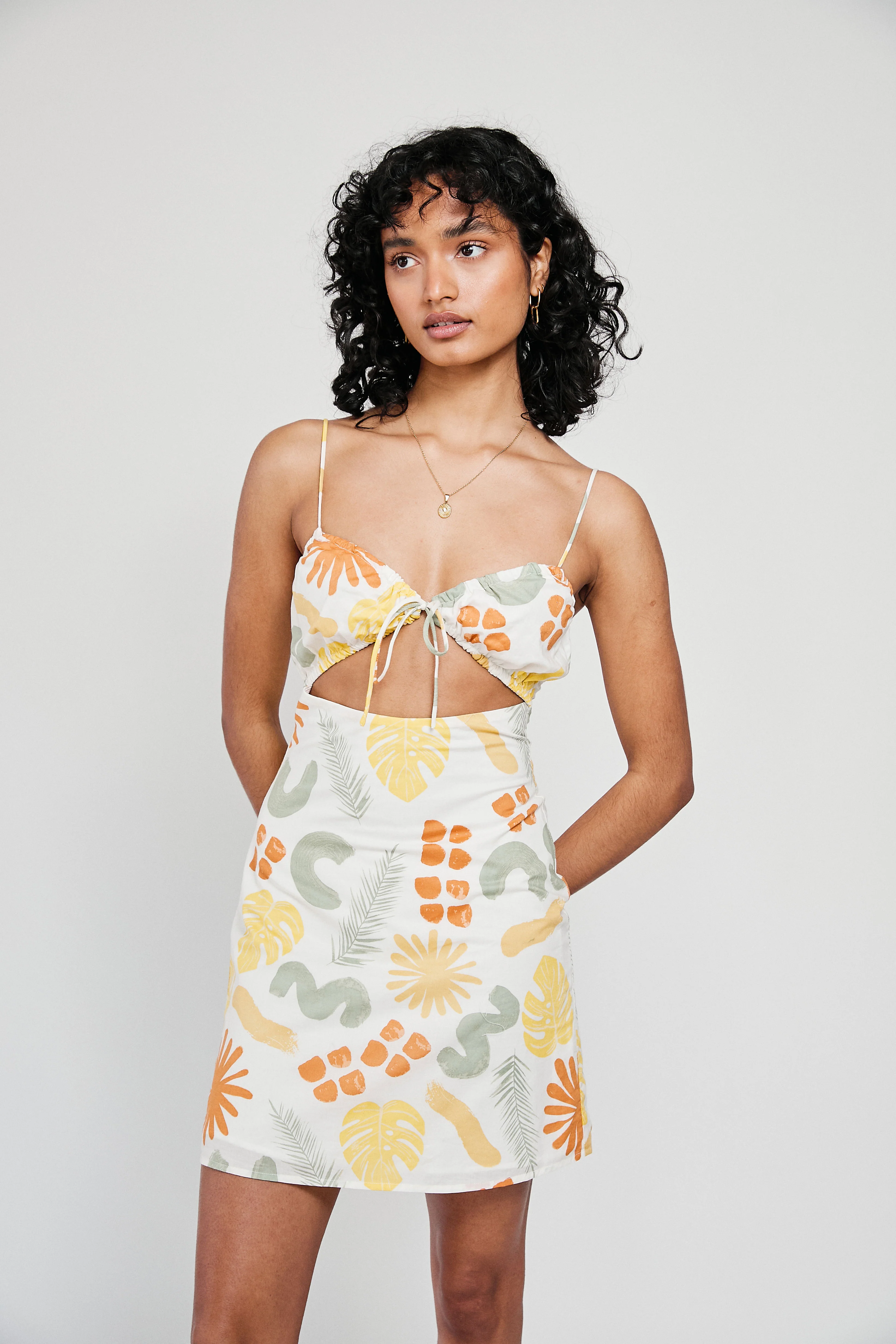 SAMPLE-Emelie Dress - Desert Leaf