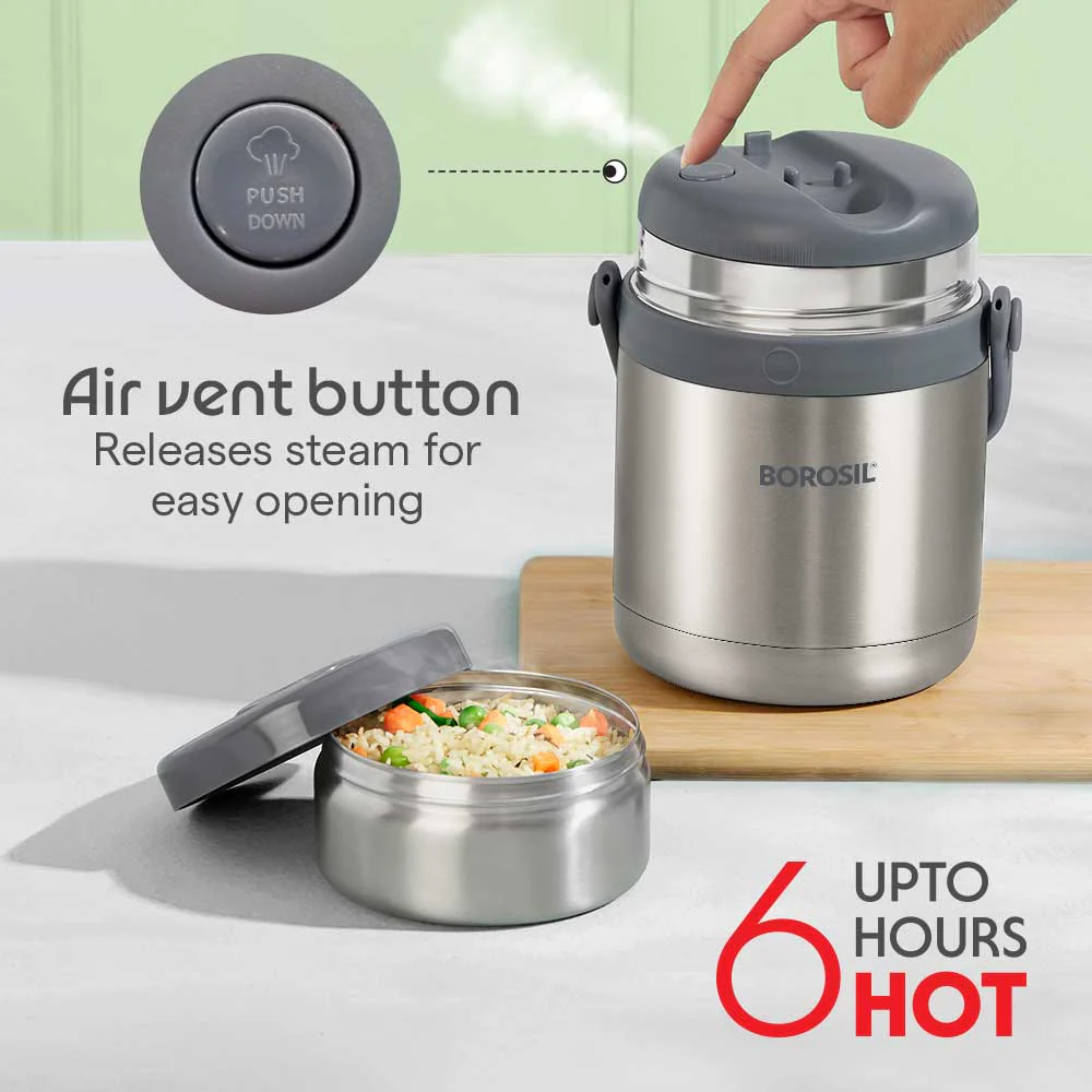 Borosil Hot n Fresh Lunchbox, 2 container