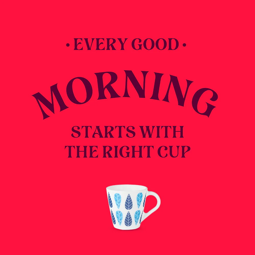 Larah by Borosil Novelty Fable Mug Set, 110ml x 6