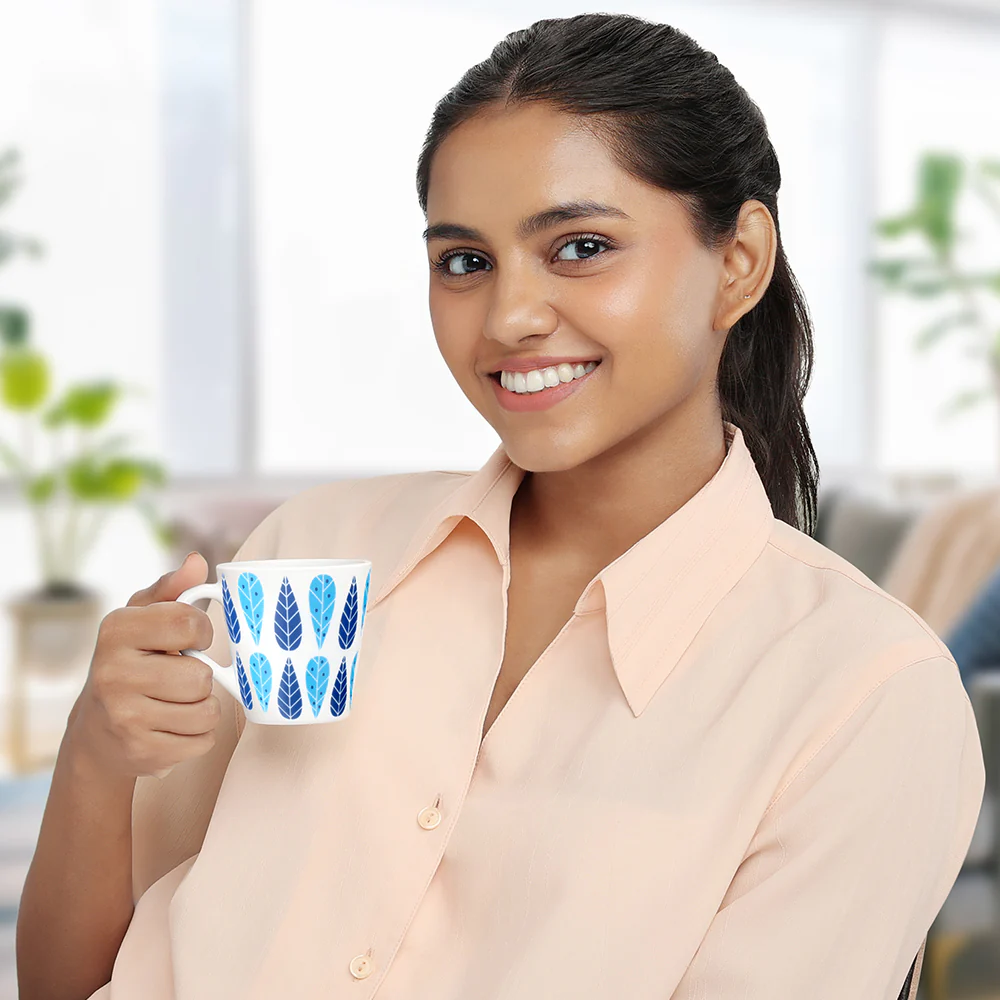 Larah by Borosil Novelty Fable Mug Set, 160ml x 6