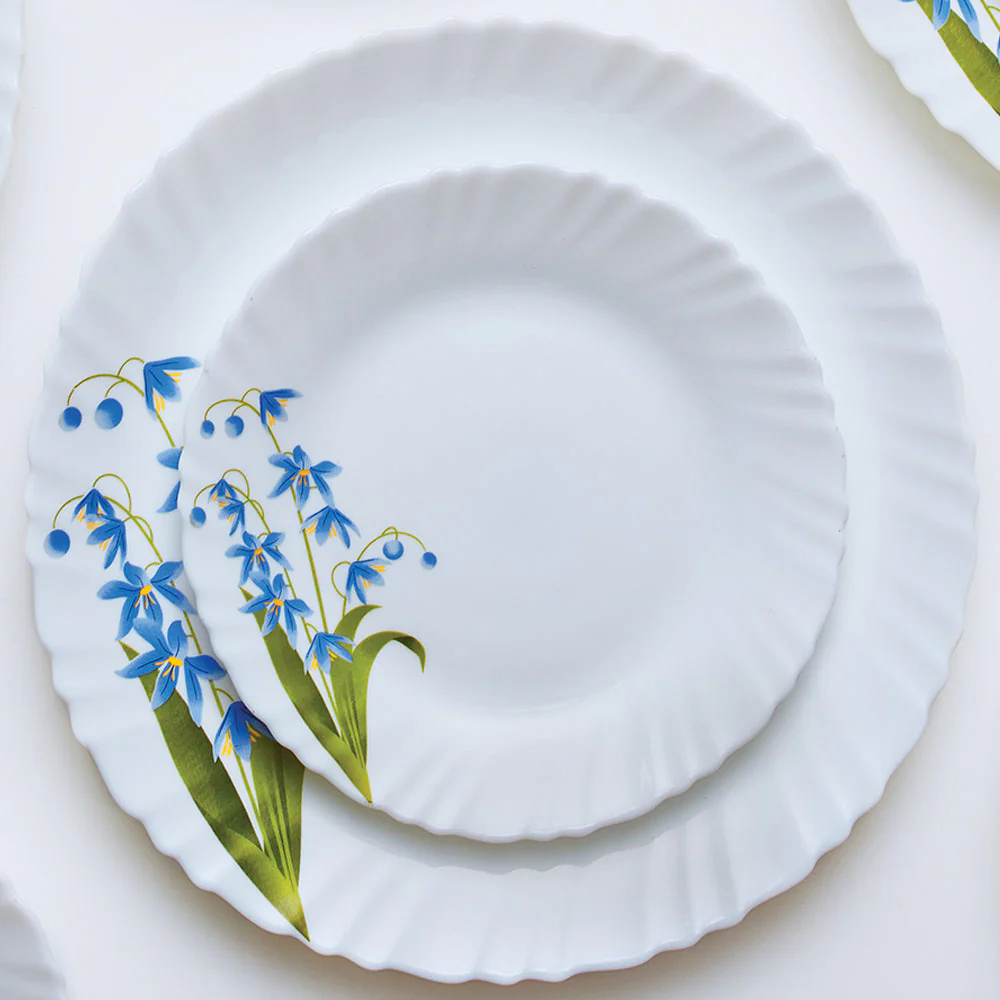 Larah by Borosil Lavender Dinner Set, 12 pc