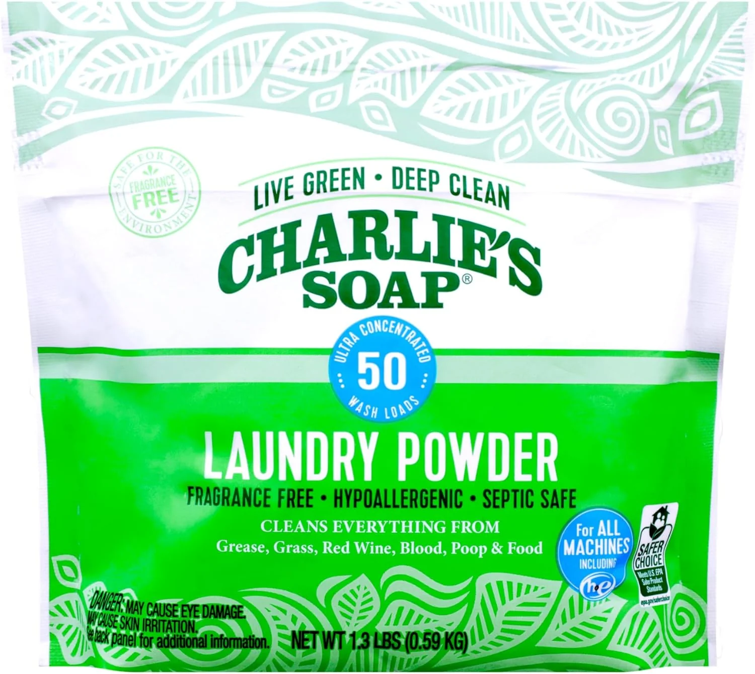 Laundry Powder, Hypoallergenic Deep Cleaning Washing Powder Detergent, Eco-Friendly, Safe, and Effective