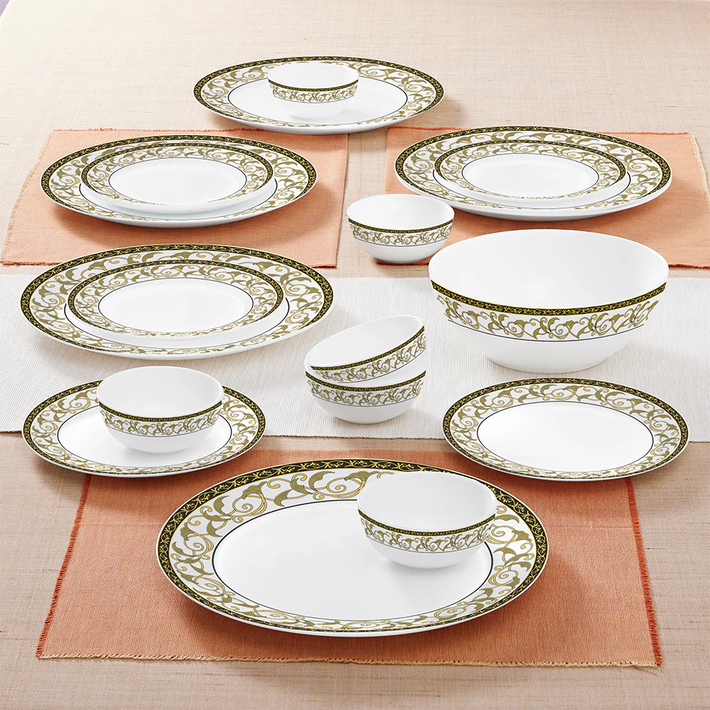Larah by Borosil Royale Dinner Set, 19 pc
