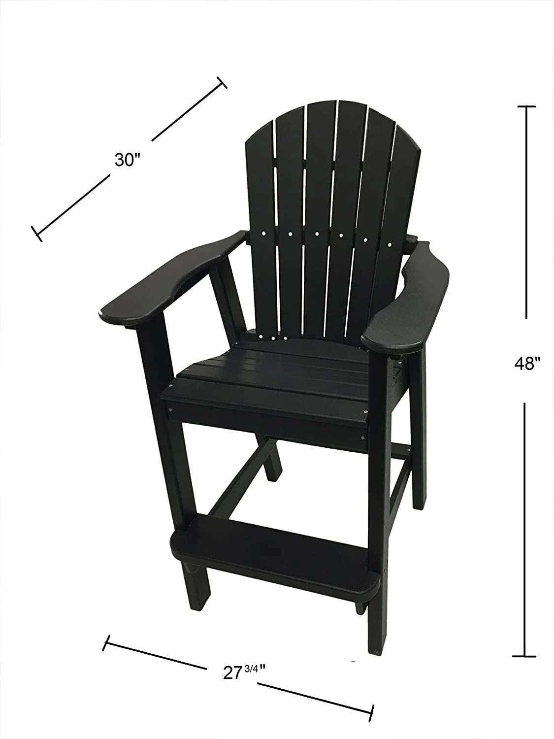 Recycled Poly Resin Balcony Chair – Durable and Eco-Friendly Made in USA