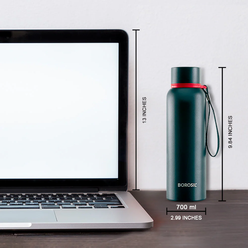 Borosil Trek Black Personalise, 700ml