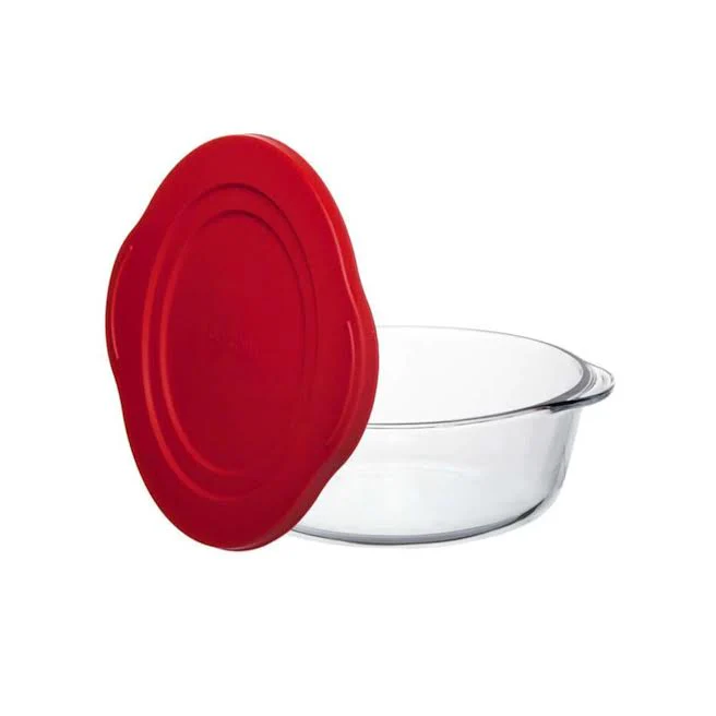 Borcam 2.2Lt Round Casserole with Lid Clear