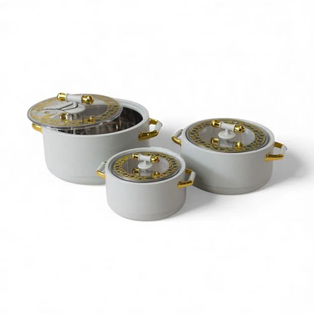 3 Piece Food Warmer Set Grey