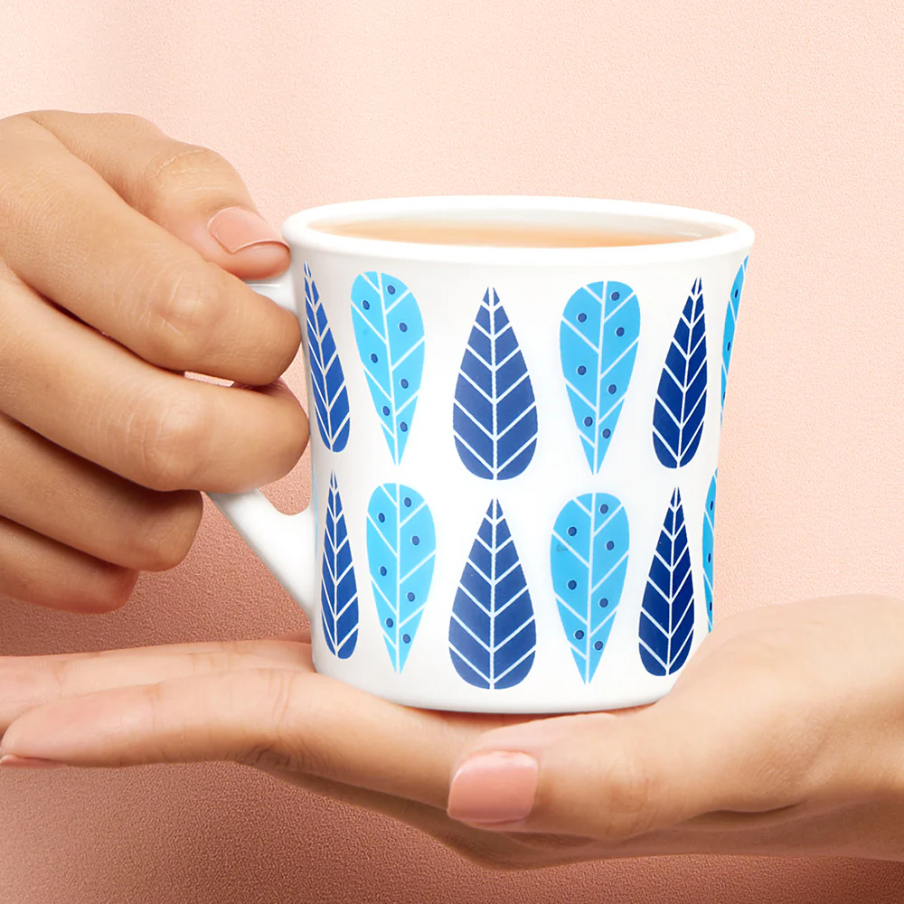 Larah by Borosil Crysta Fable Mug Set, 160ml x 6