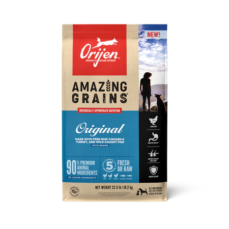 ORIJEN Amazing Grains Original High Protein Dry Dog Food