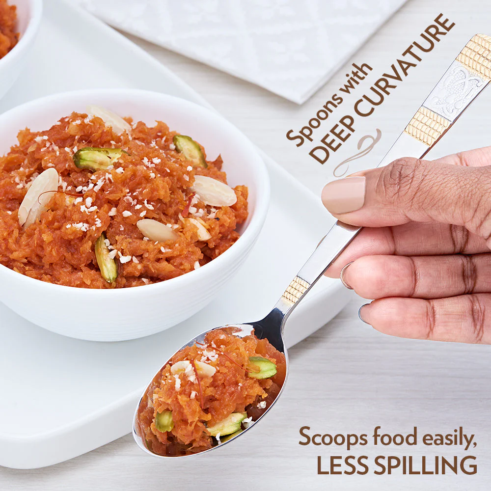 Borosil Venice Dessert Spoon, Set of 6-16.5 cm