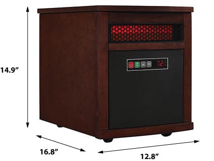 Duraflame Rolling Infrared Heater in Dark Cherry