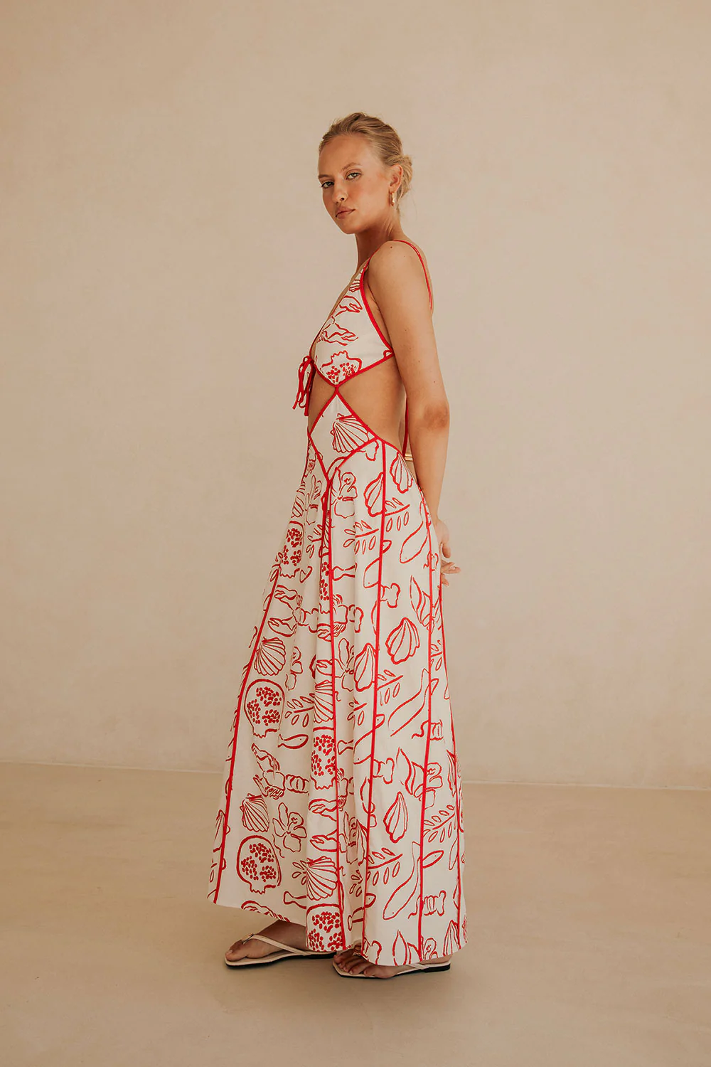 Eliska Dress - Shoreline Red