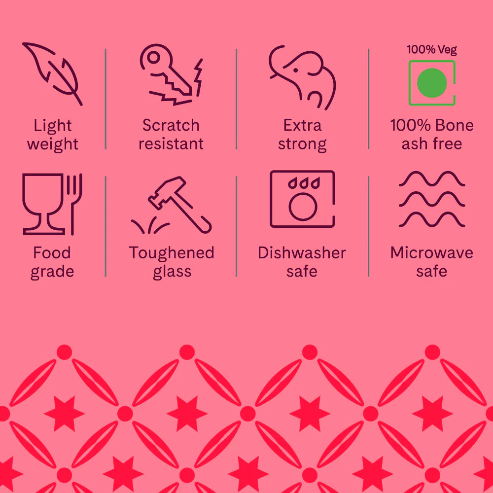 Larah by Borosil Weave Dinner Set, 27 pc