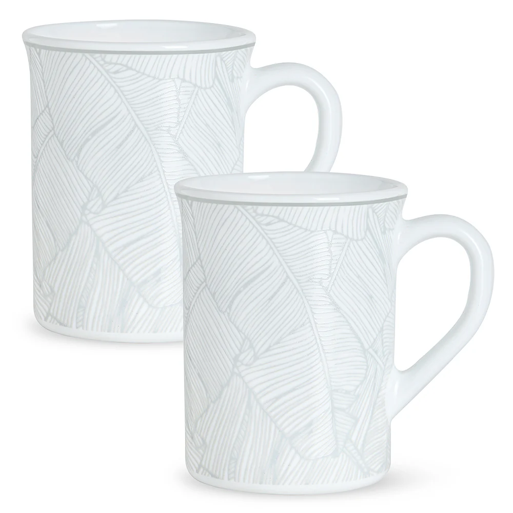 Larah By Borosil Ivy Mug Set, 350ml x 2